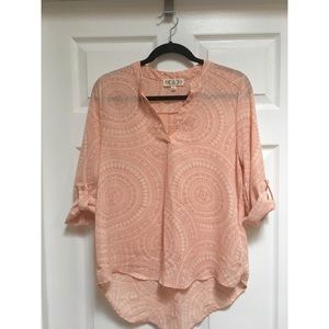 Pink Rose Hi-Lo Blouse